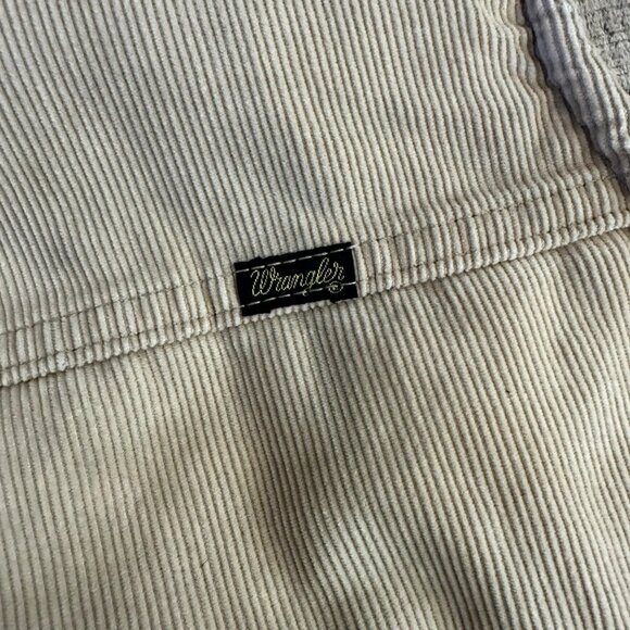 Wrangler vintage tan and cream corduroy button down vest women's large - Picture 5 of 7